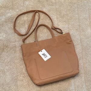 Hobo Tripp Sandstorm Pebbled Leather Purse Tote